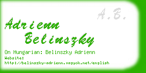 adrienn belinszky business card